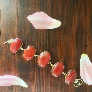 Natural agate sterling silver